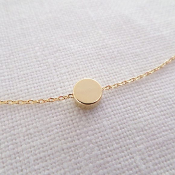 golden threads Jewelry - Simple Dot Dainty Pendant Necklace